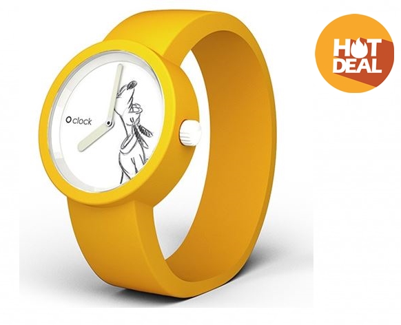 O'Clock Watch - Disney Pluto Dial With Yellow Strap