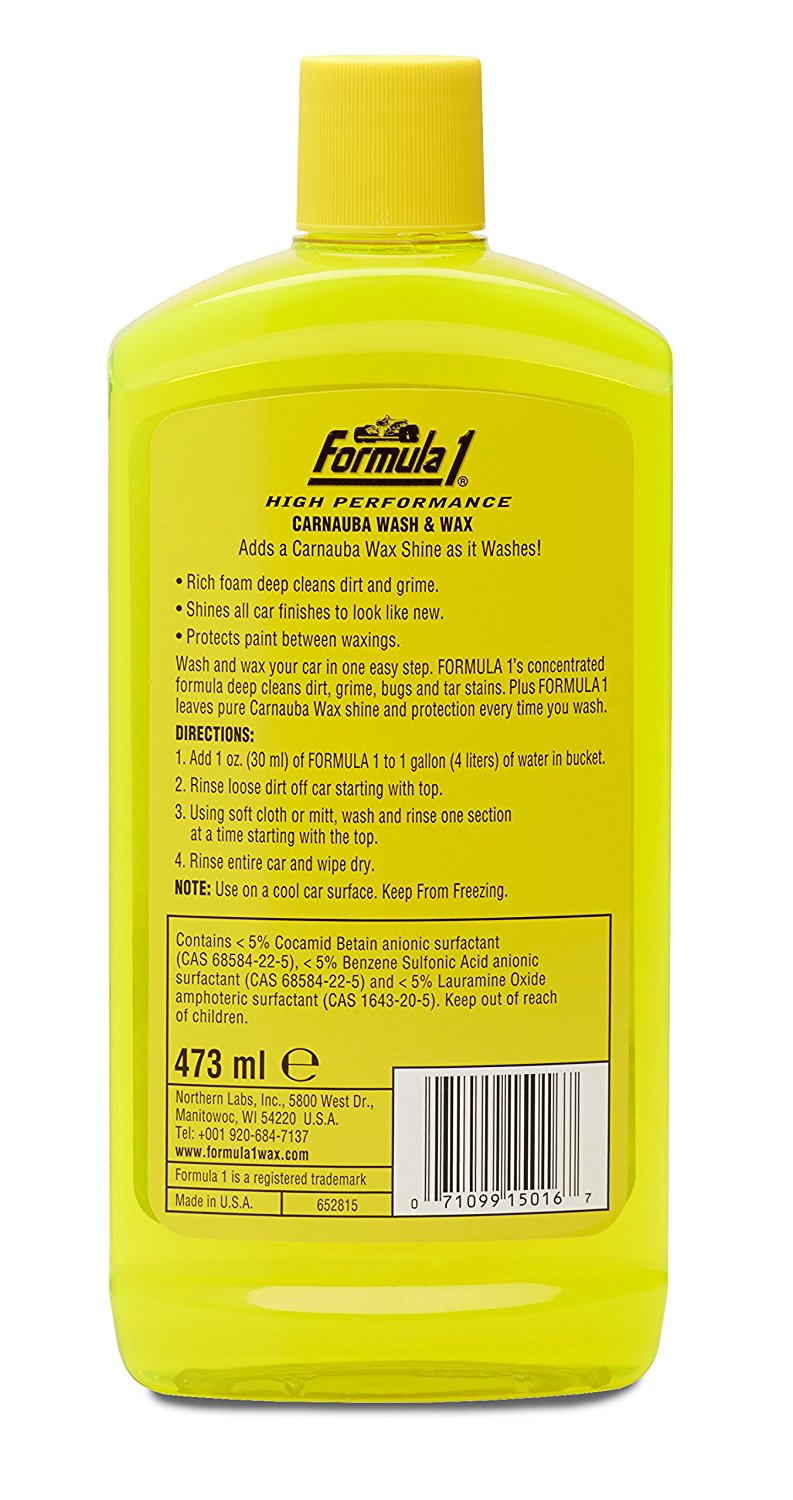 Formula 1 Carnauba Wash and Wax - 16Oz