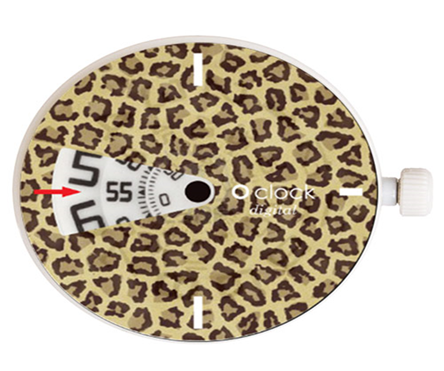 O'clock Digital Watch Dial - Leopard Print - OCF64