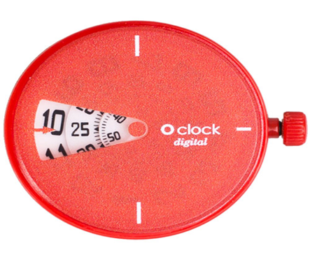 O'clock Digital Watch Dial - Red - OCF51