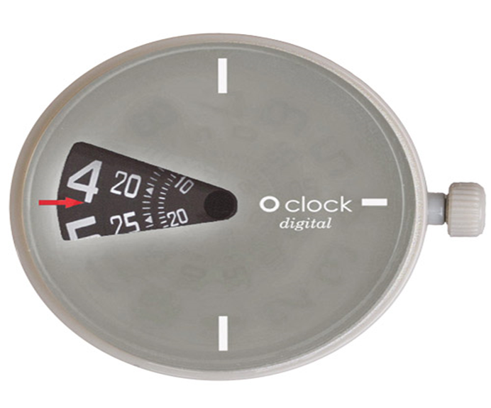 O'clock Digital Watch Dial - Steel Grey - OCF55