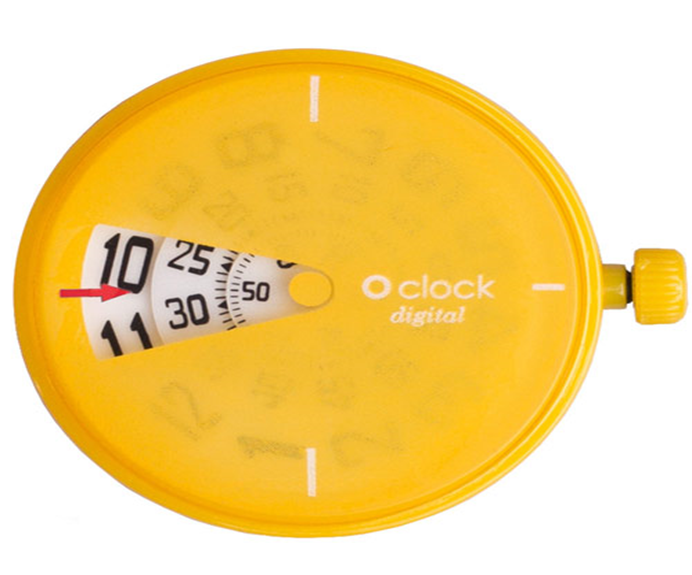 O'clock Digital Watch Dial - Yellow - OCF53
