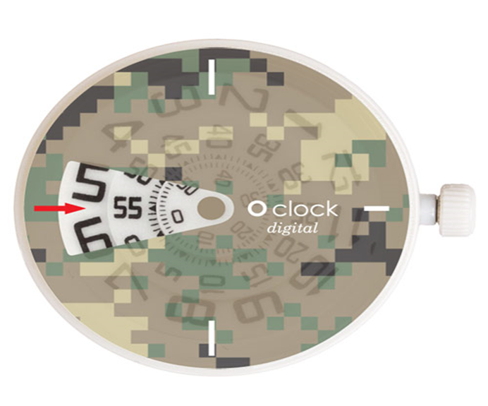 O'clock Digital Watch Dial - Urban Camouflage - OCF63