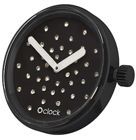 O'clock Crystal Watch Dial - Black - OCF44