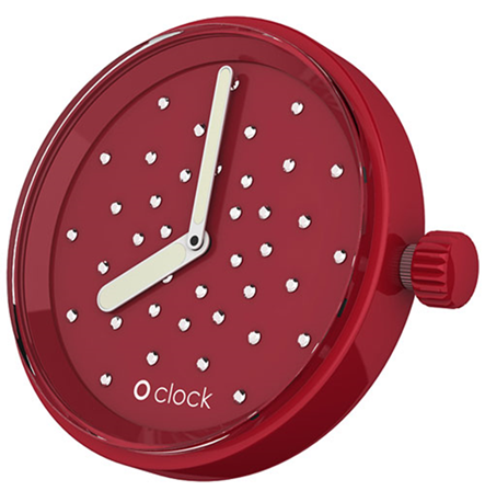 O'clock Crystal Watch Dial - Ruby Red - OCF48