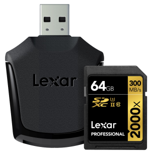 Lexar Professional 2000x SDHC/SDXC UHS-II Cards 64GB