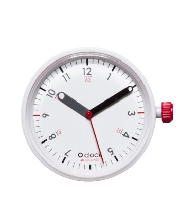 O'clock Watch Dial - 60 Seconds - Red on White - OCF85