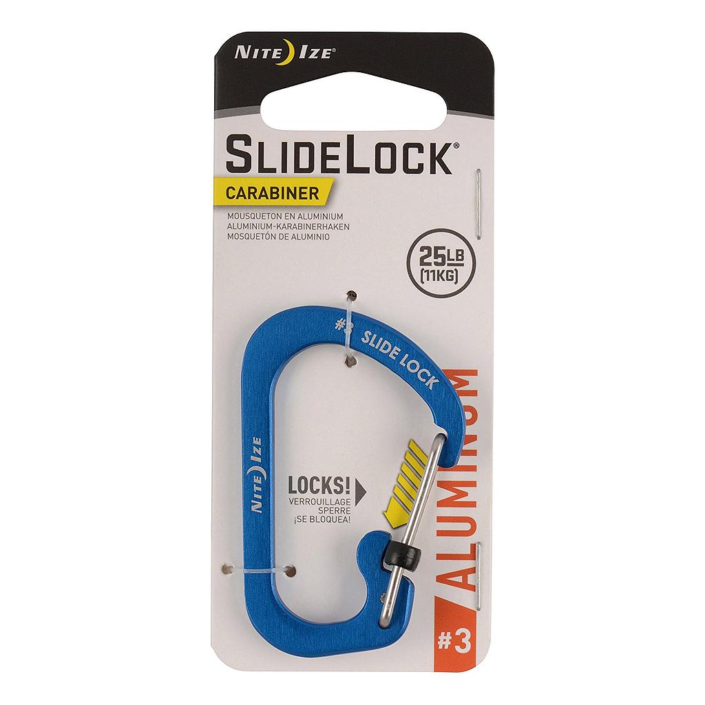 Nite Ize SlideLock&reg; Carabiner Aluminum #3 - Blue