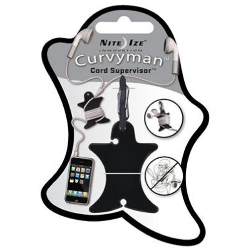 Nite Ize Curvyman Cord Supervisor Headphone Cord Wrap - Black