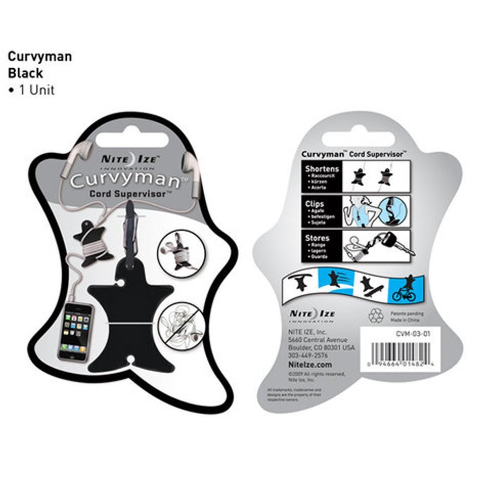 Nite Ize Curvyman Cord Supervisor Headphone Cord Wrap - Black